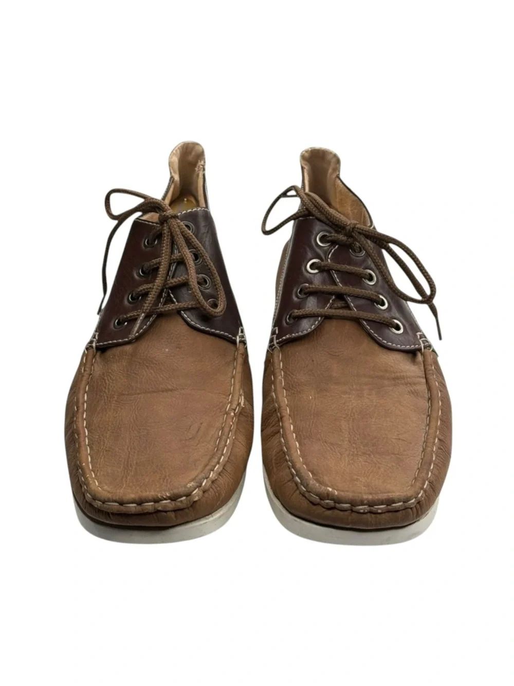 Saminto Laurenzini ★ Lace Up Boat Shoe Chukka Boot ★ Brown Leather ★ 12 ★